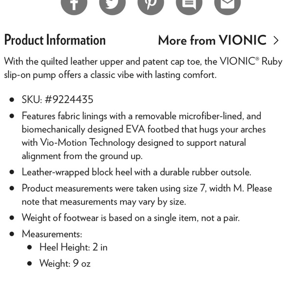 VIONIC Ruby Block Heel Slip On - Picture 11 of 11